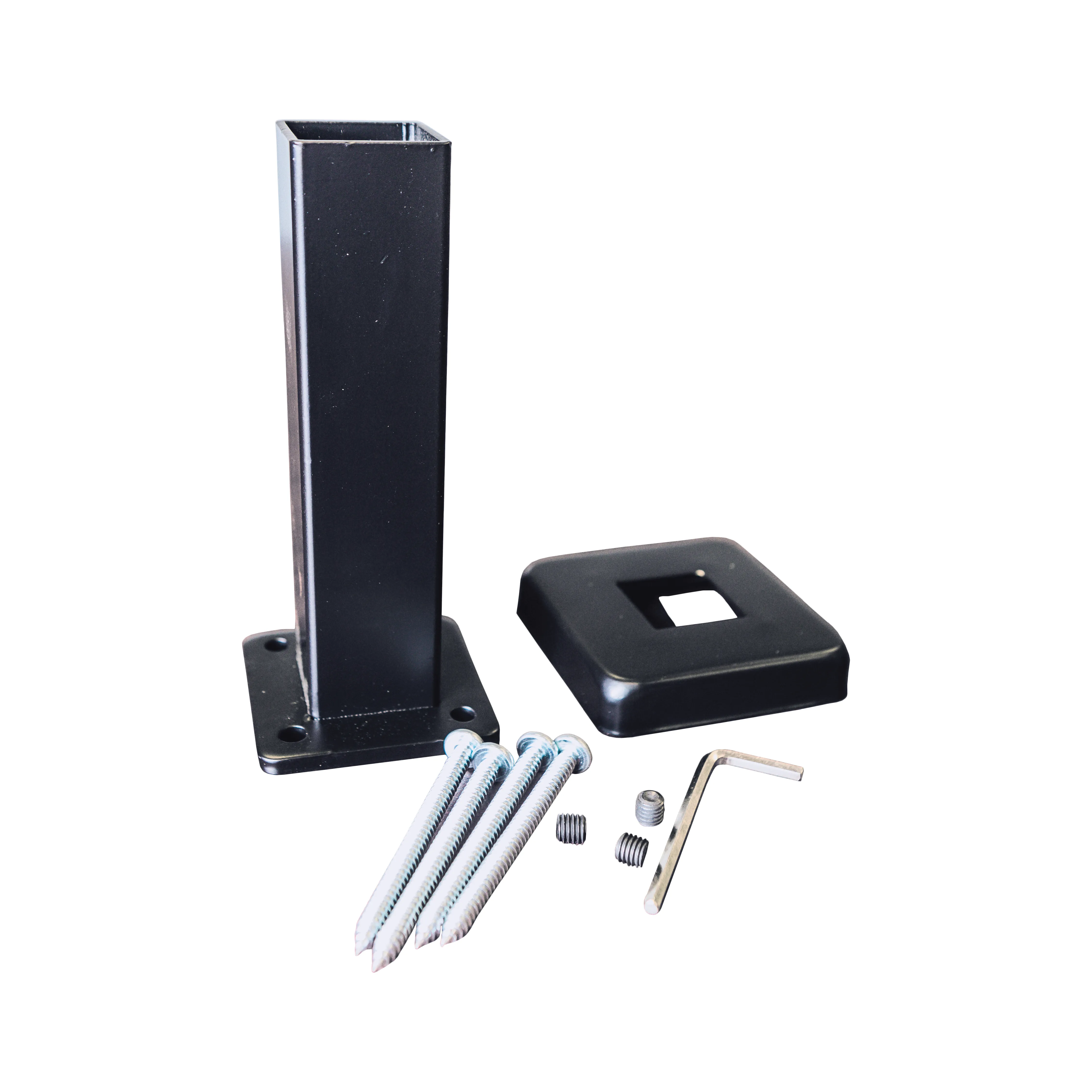 2360-LP Series Low Profile Flat Newel (With Mounting Kit) Shoe For 1 3/16 in. Square Newel