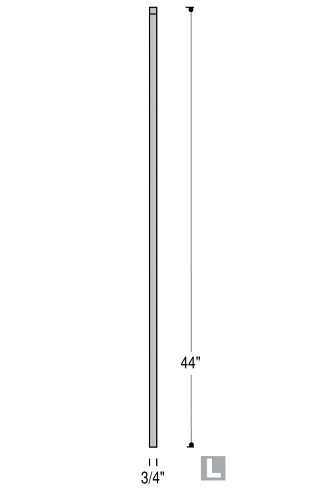 2855 Series MEGA-PLA Plain Mega Iron Baluster
