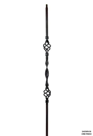 2963 Series M85 Double Basket Ribbon Iron Baluster
