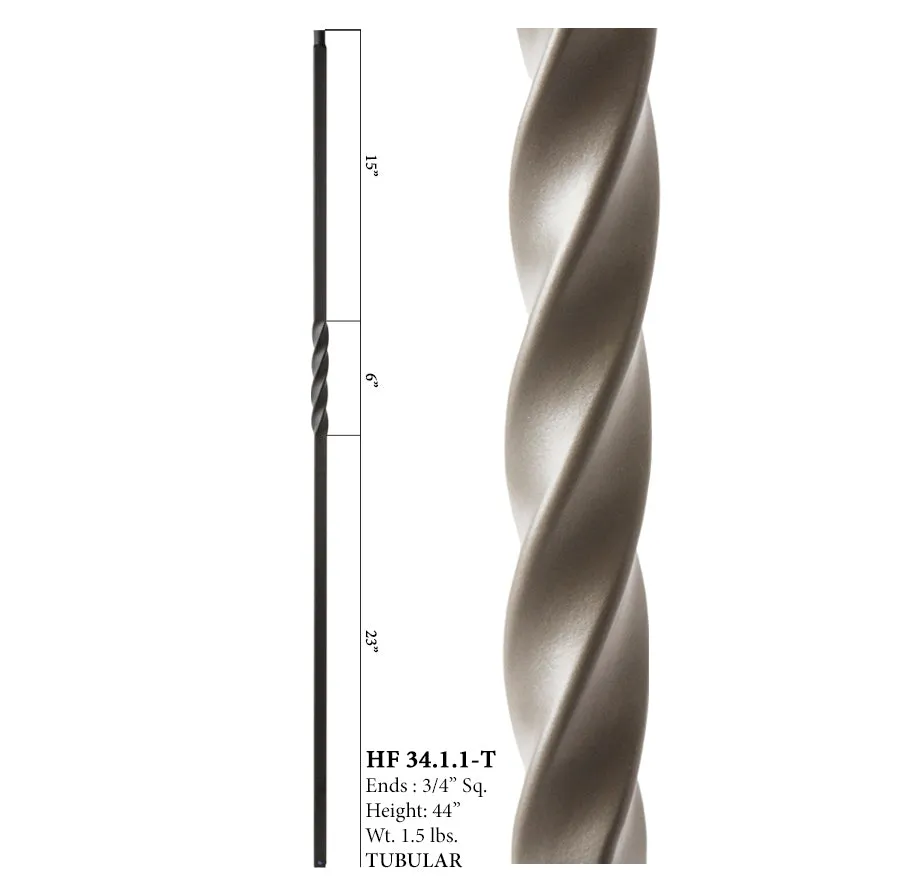 34.1.1-T Mega Series Single Twist Hollow Iron Baluster