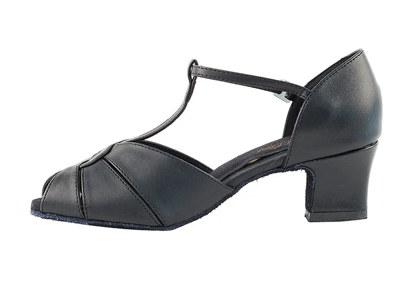 6006 Black Leather & Cuban Heel