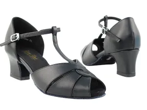 6006 Black Leather & Cuban Heel