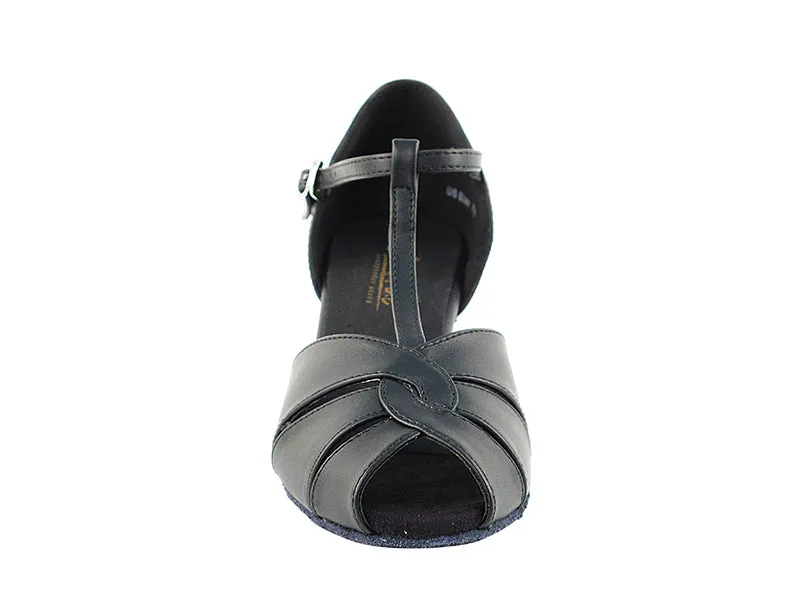 6006 Black Leather & Cuban Heel