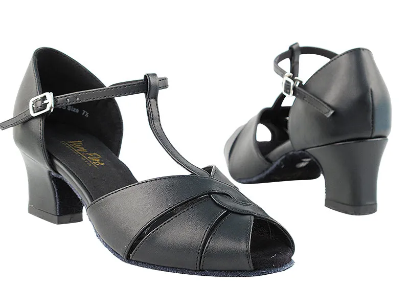 6006 Black Leather & Cuban Heel