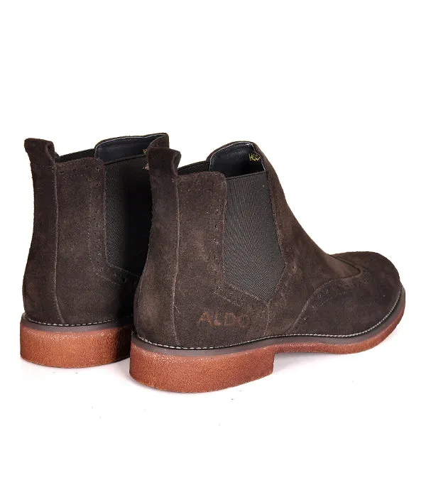 Aldo Coffee Suede Leather Men's Boots