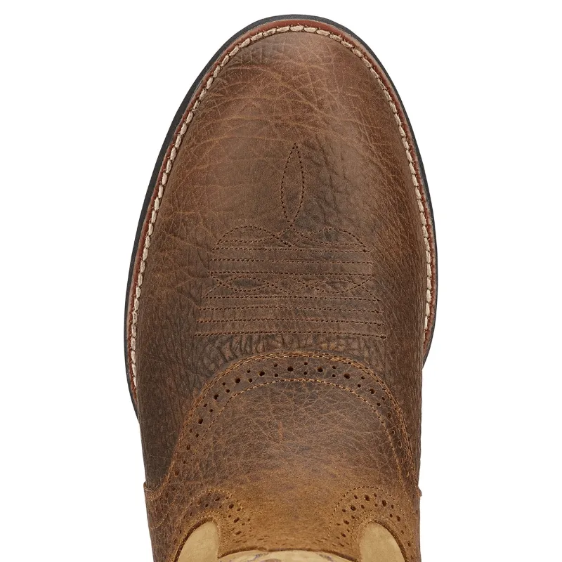 Ariat Mens Heritage Stockman Boots Tumbled Brown