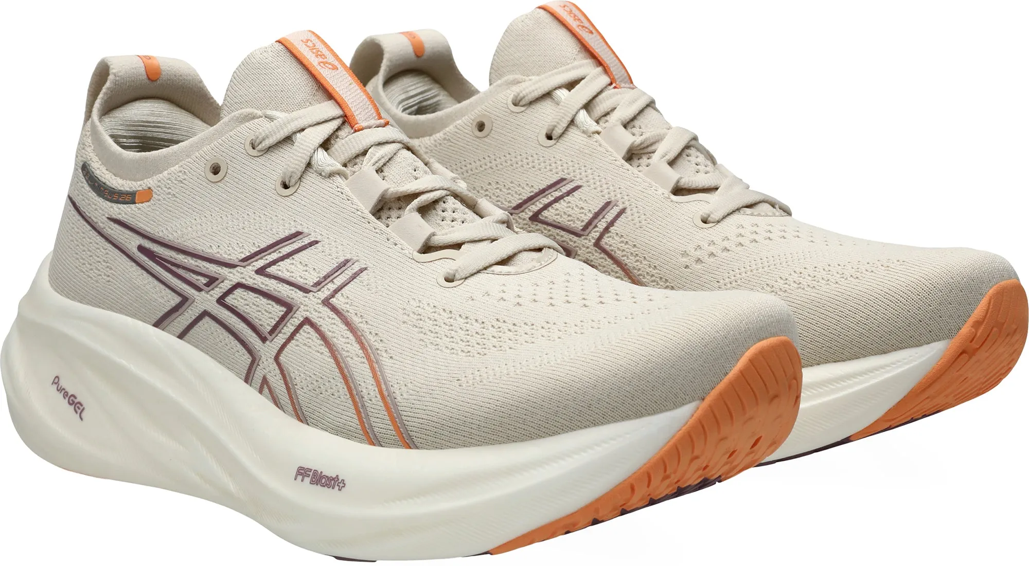 Asics Gel Nimbus 26 Womens Running Shoes - Beige
