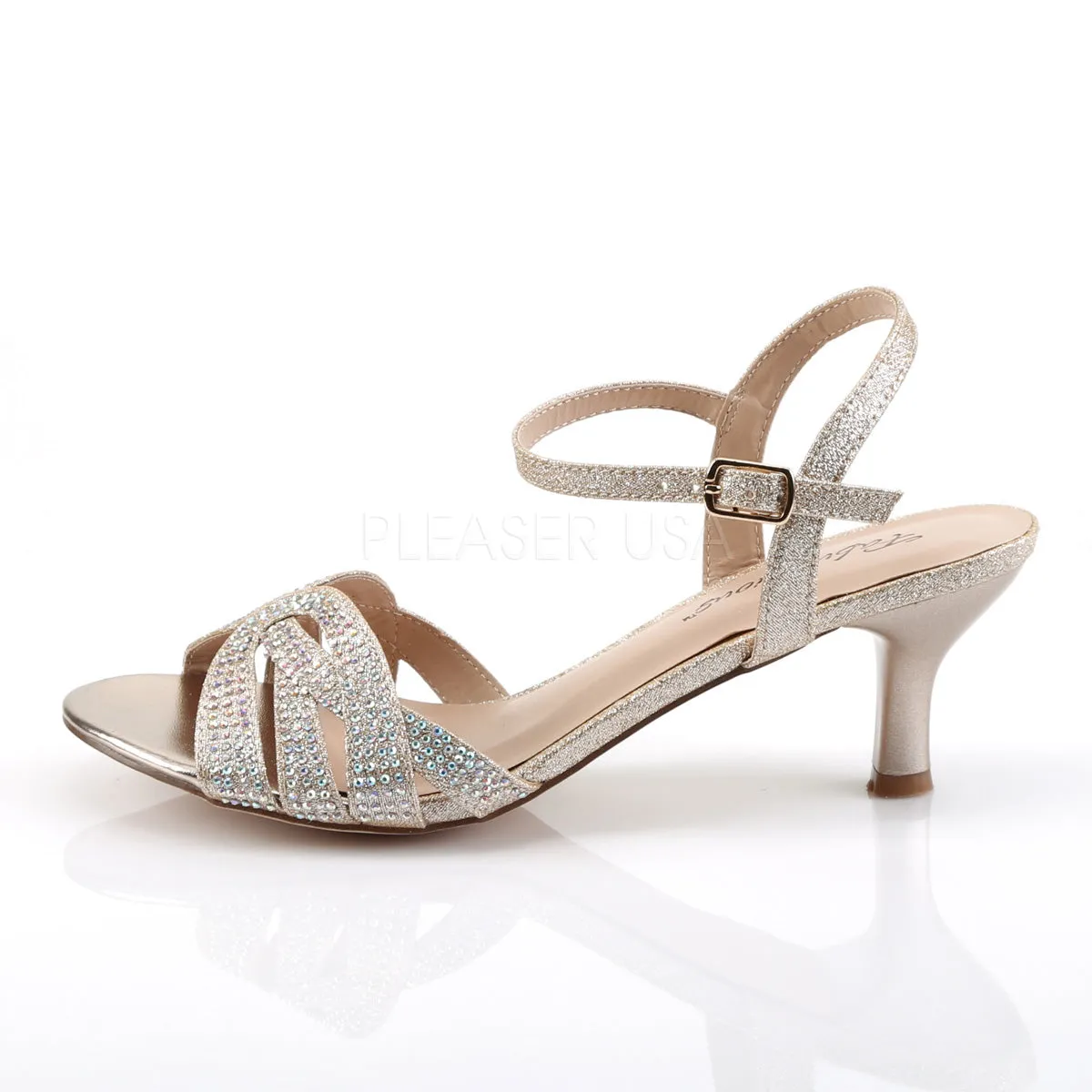 AUDREY-03  Nude Shimmering Fabric
