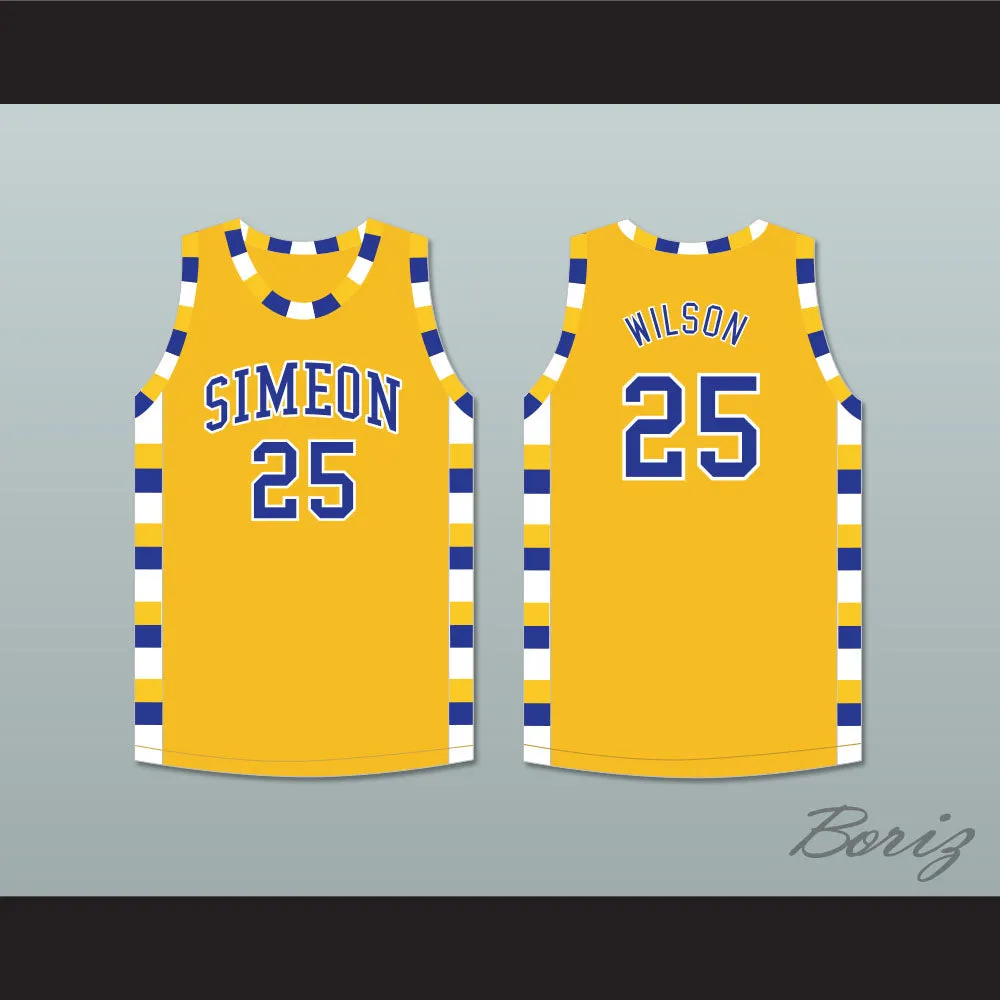 Ben Wilson 25 Simeon Career Academy Wolverines Yellow Gold Basketball Jersey