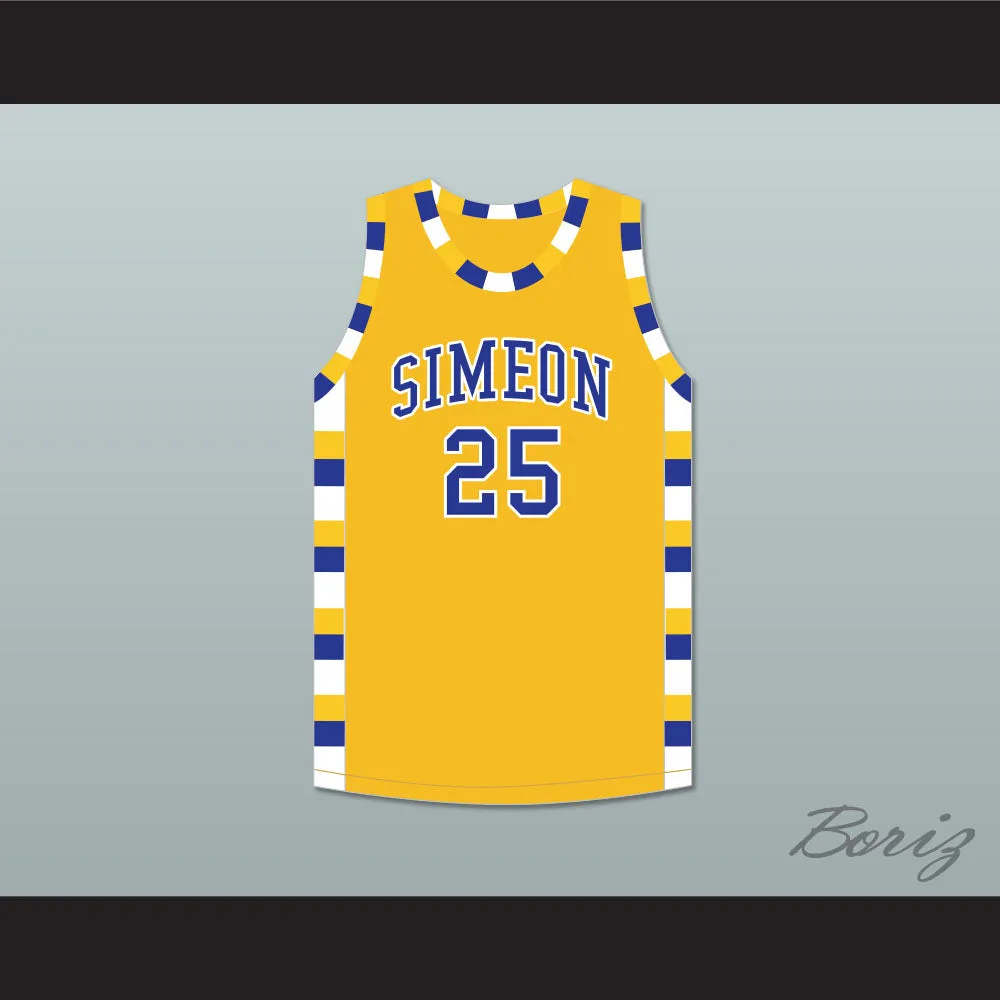 Ben Wilson 25 Simeon Career Academy Wolverines Yellow Gold Basketball Jersey