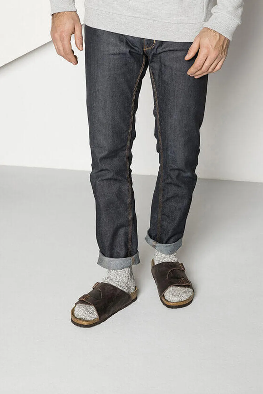 Birkenstock Cotton Twist Crew Socks for Men in Grey | 1002548