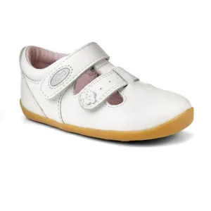 Bobux Step Up Jack and Jill White Shoes