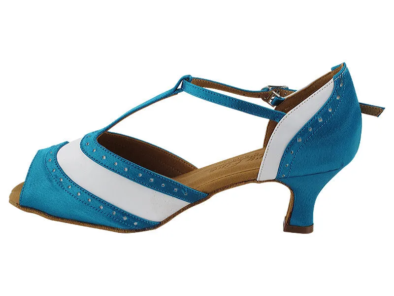 C6034 123 Teal Satin_139 White PU