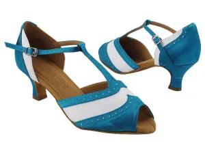 C6034 123 Teal Satin_139 White PU