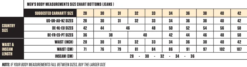 Carhartt men's tapered leg jeans - Superior 498 - 102807