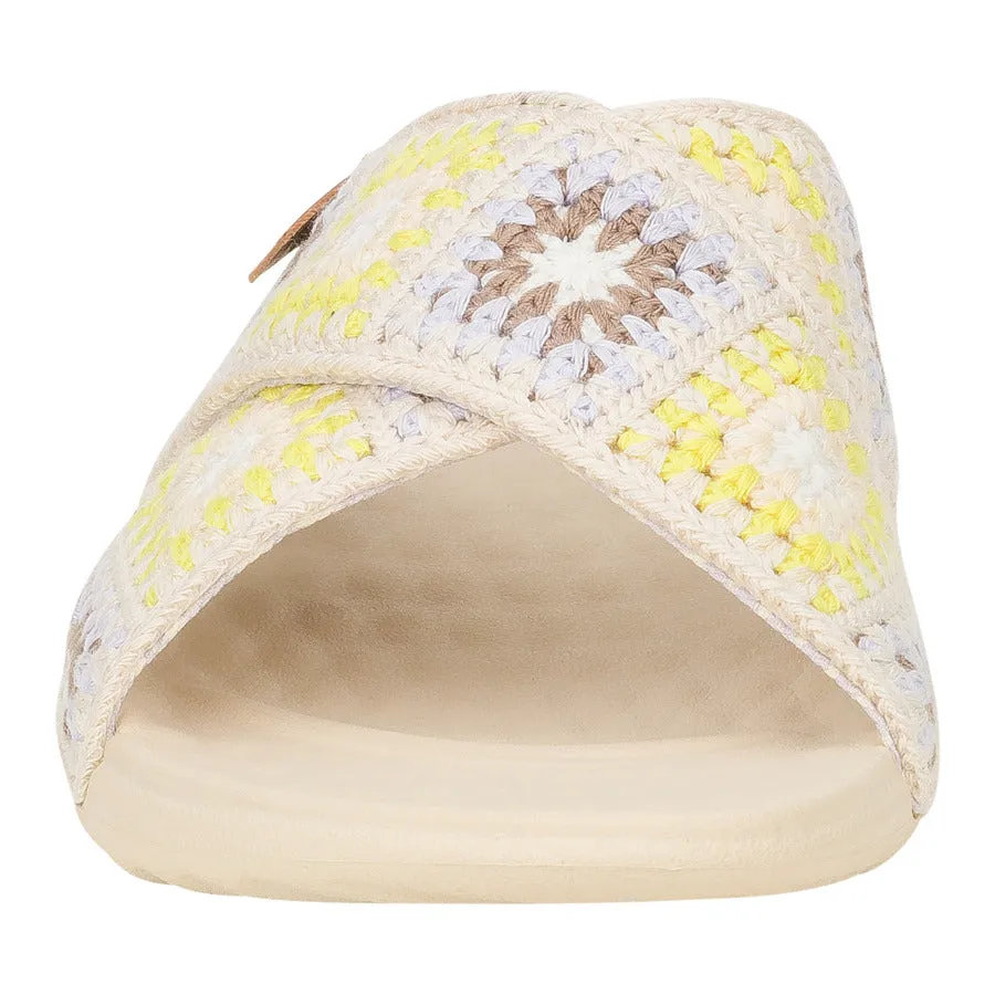 Christi Slide Cottage Crochet - Egret/Lavender/Multi