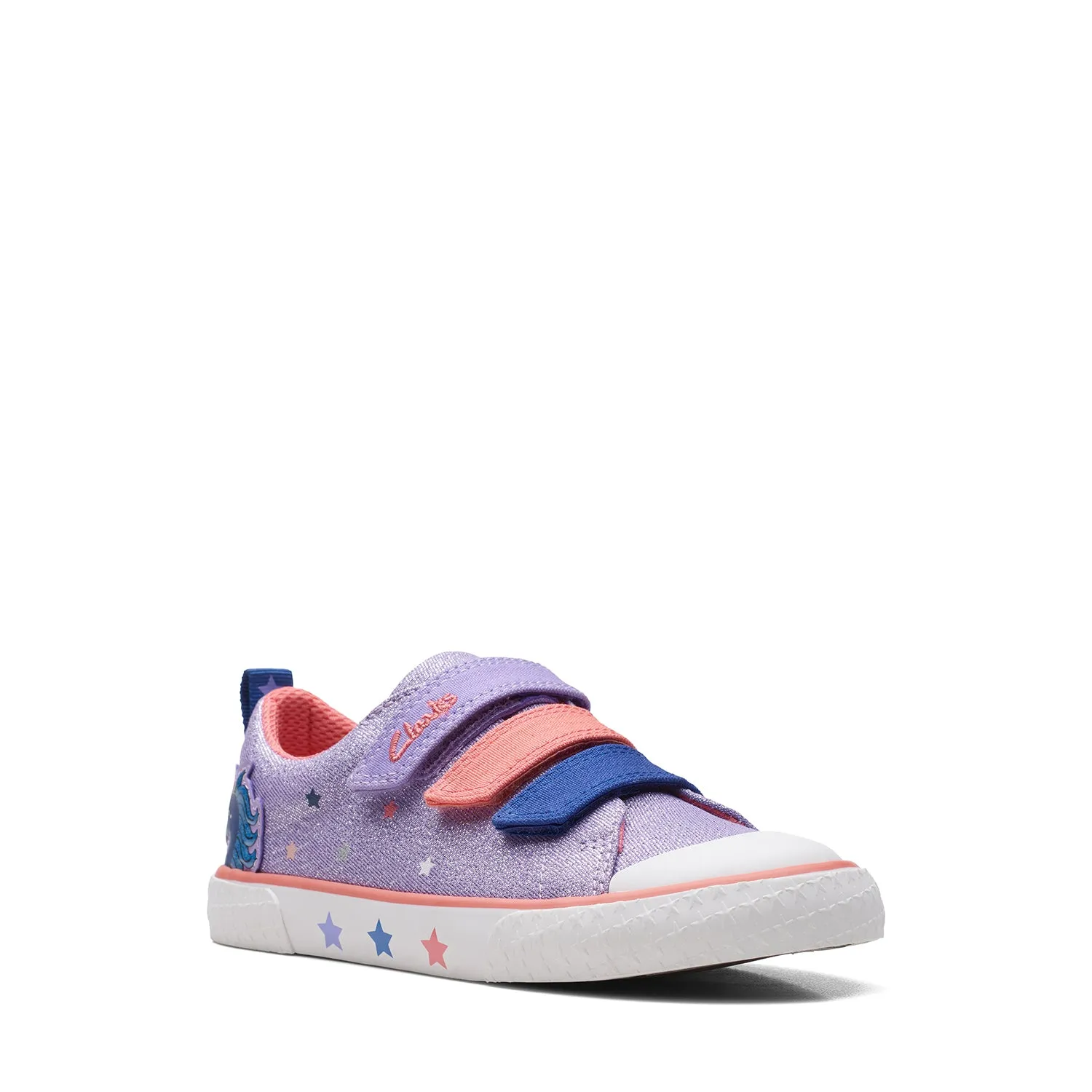 CLARKS GIRLS FOXING PLAY KID. (WIDE FIT)