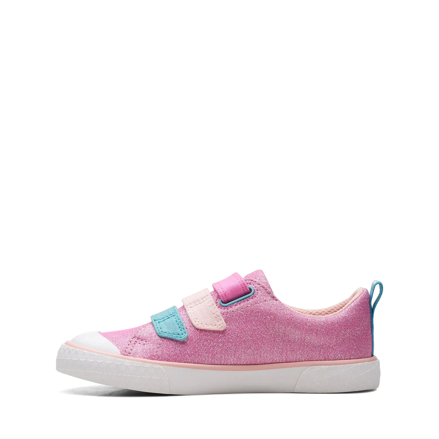 CLARKS GIRLS FOXING PLAY KID. (WIDE FIT)