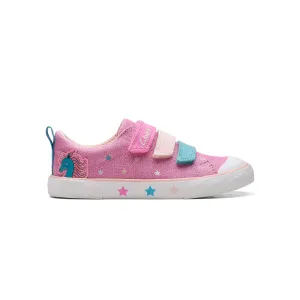 CLARKS GIRLS FOXING PLAY KID. (WIDE FIT)