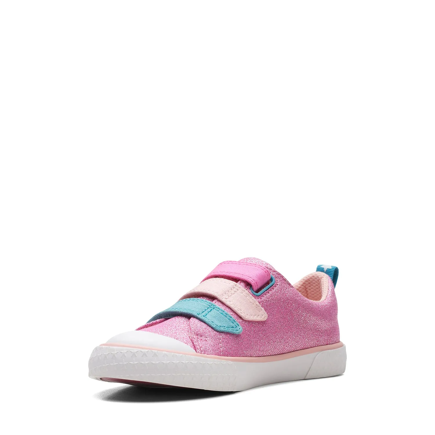 CLARKS GIRLS FOXING PLAY KID. (WIDE FIT)