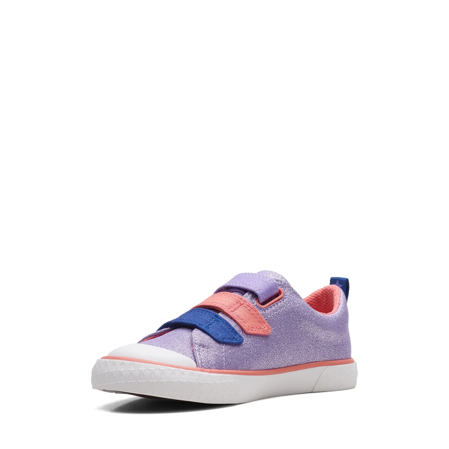 CLARKS GIRLS FOXING PLAY KID. (WIDE FIT)