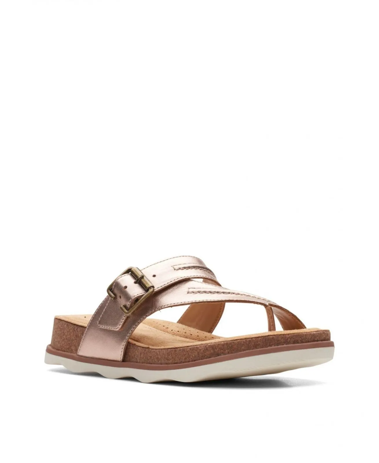 Clarks Women's Collection Brynn Madi Sandal Shoes 26164771 Rose Gold 6.5M