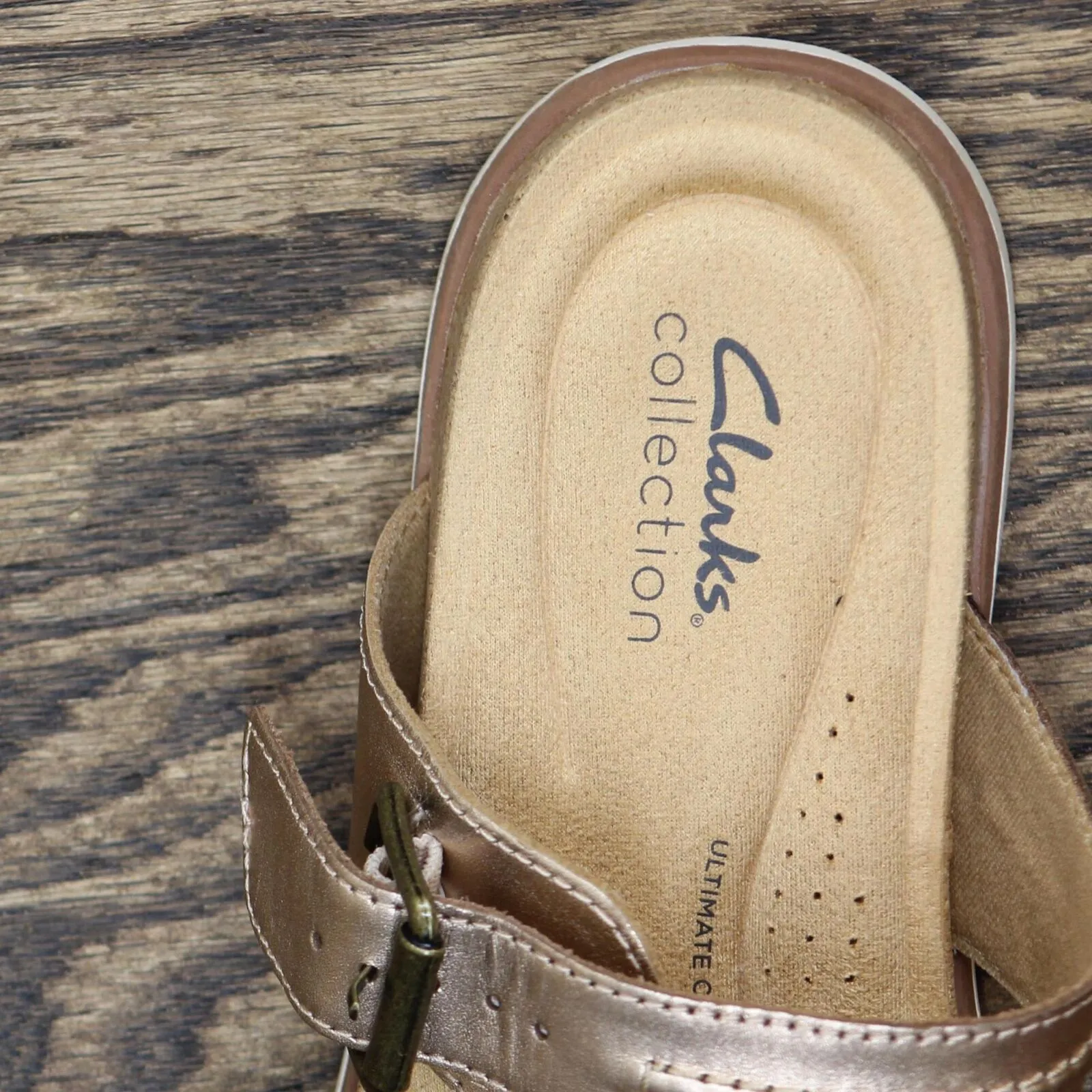Clarks Women's Collection Brynn Madi Sandal Shoes 26164771 Rose Gold 6.5M