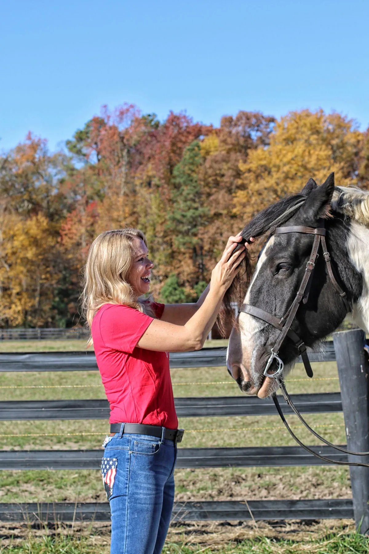 Curvy Mare | Western Boot Cut Jeans | American Flag