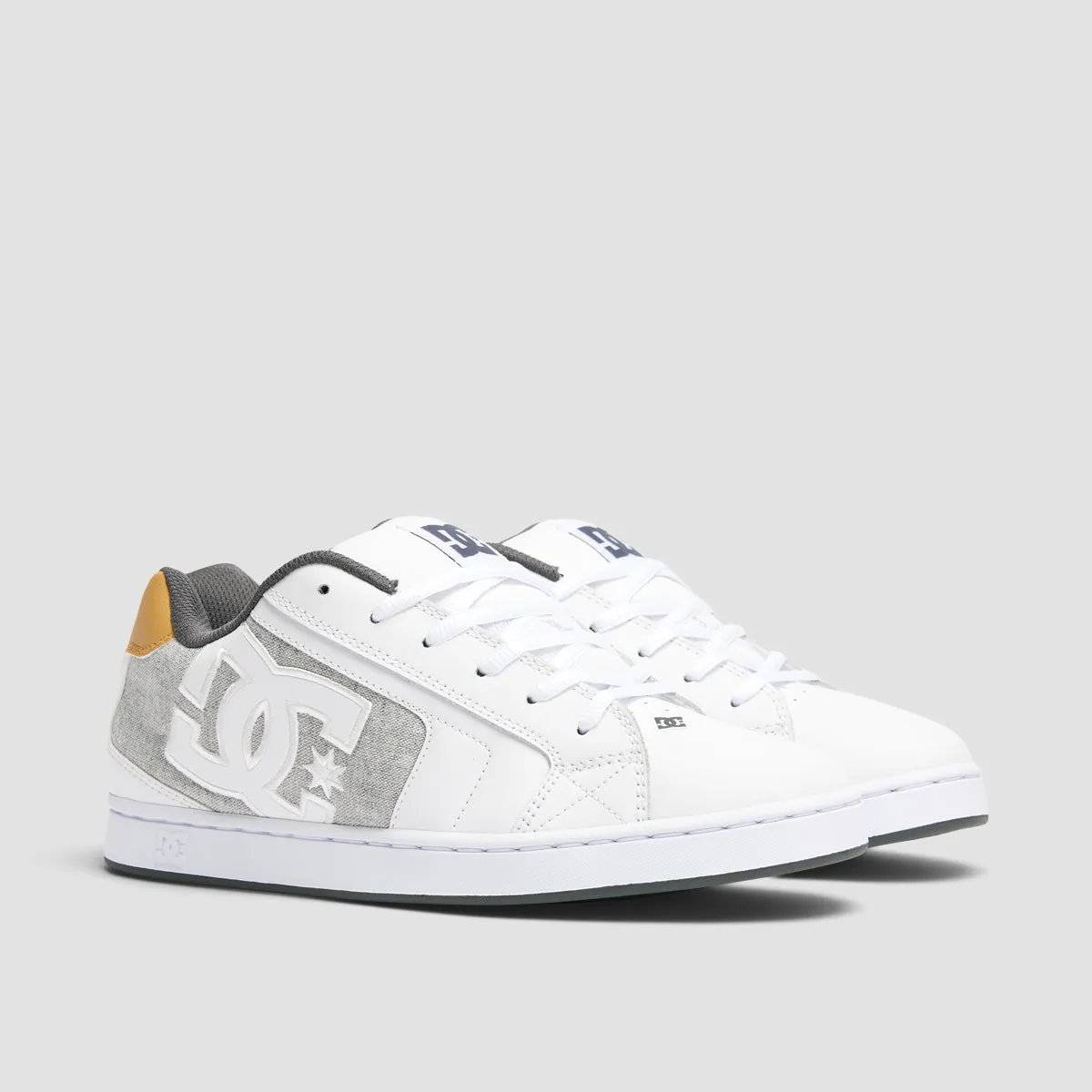 DC Net Shoes - White/White/Light Grey