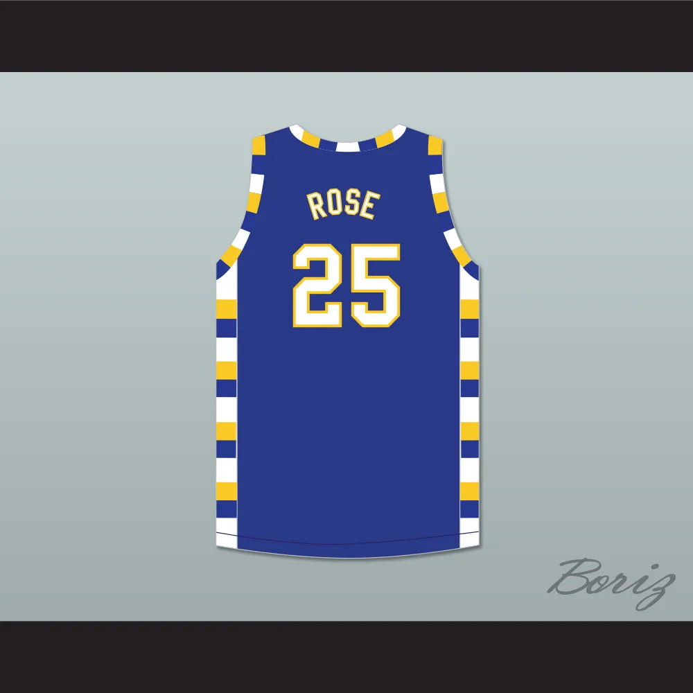 Derrick Rose 25 Simeon Career Academy Wolverines Royal Blue Basketball Jersey