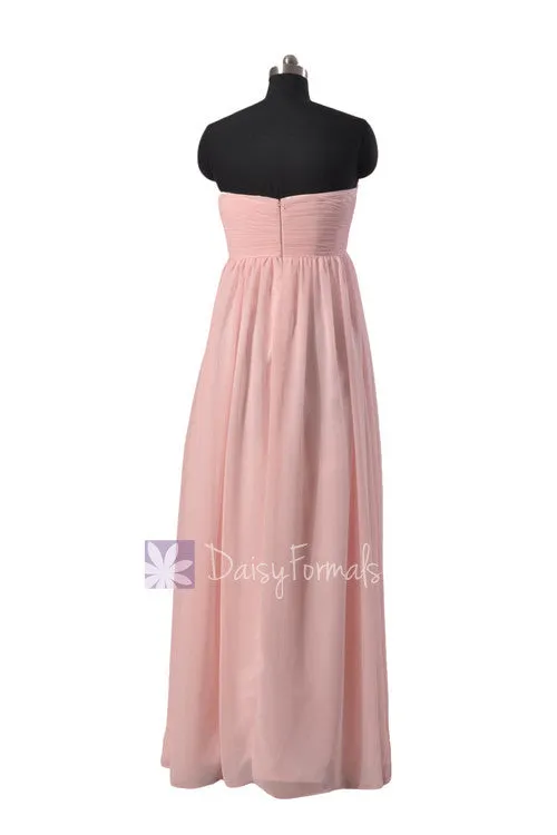 Dusty Rose Beach Wedding Party Dress Empire Beach Party Dress Maternity Formal Dress (BM10821L)
