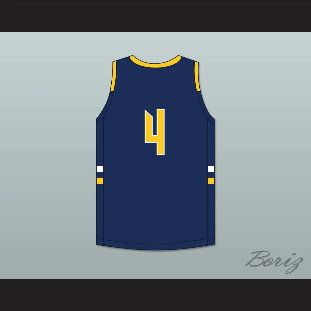 Evan Mobley 4 Rancho Christian School Eagles Navy Blue Basketball Jersey 3