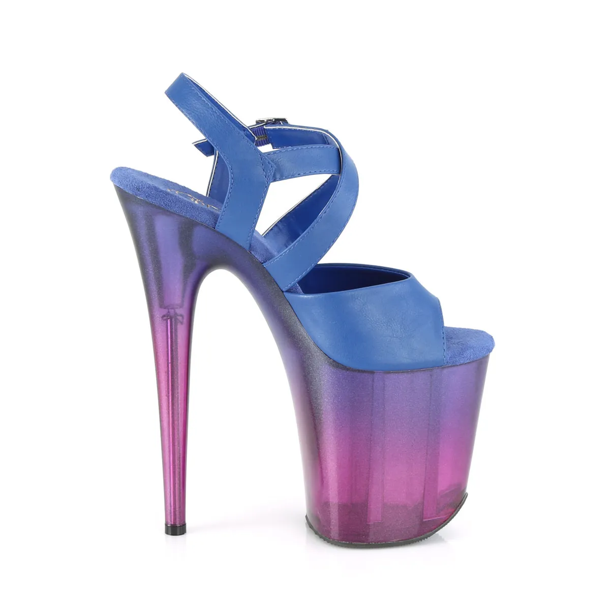 FLAMINGO-822T  Blue Faux Leather/Blue-Purple Ombre