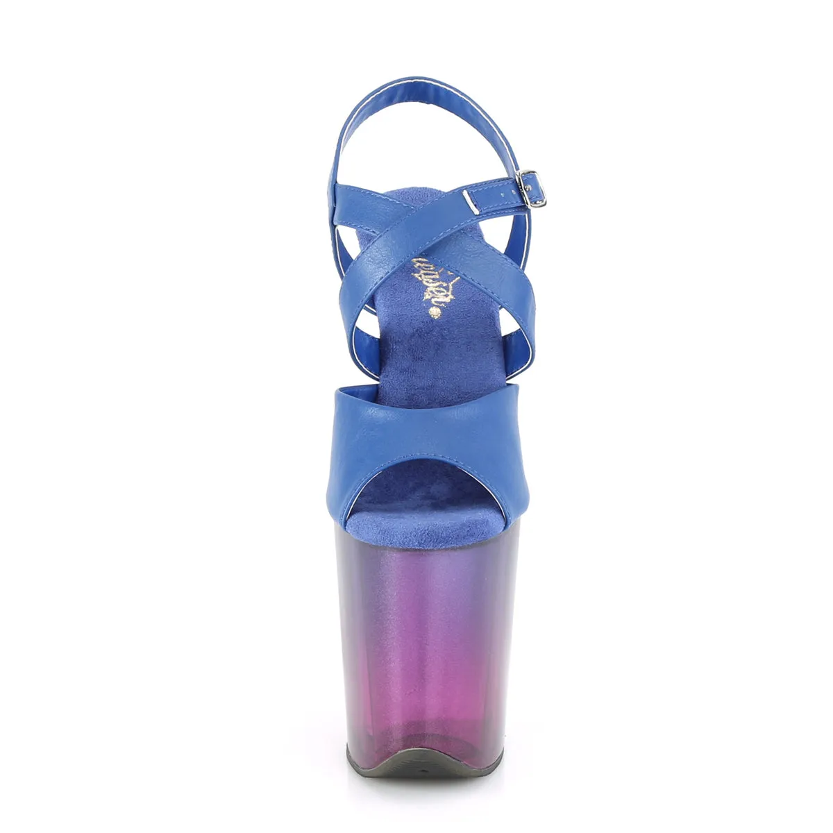 FLAMINGO-822T  Blue Faux Leather/Blue-Purple Ombre