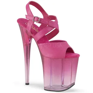 FLAMINGO-822T  Fuchsia Faux Leather/Faded Fuchsia