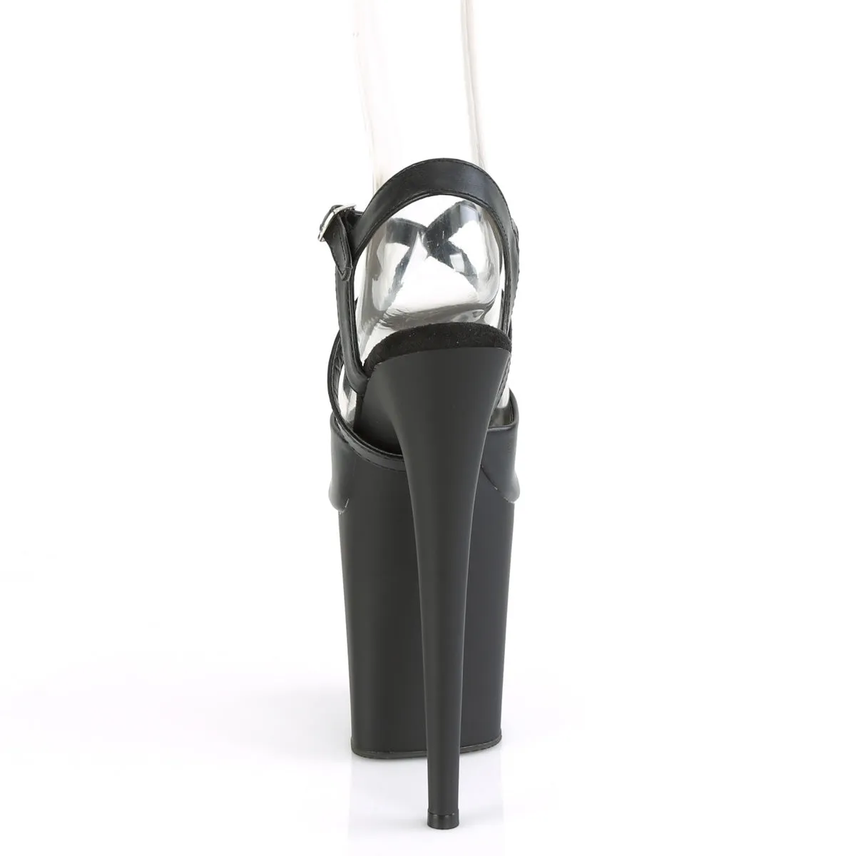 FLAMINGO-824  Black Faux Leather/Black Matte