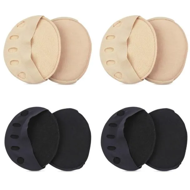 Forefoot Pads for Women High Heels【2 Pairs Beige   2 Pairs Black】