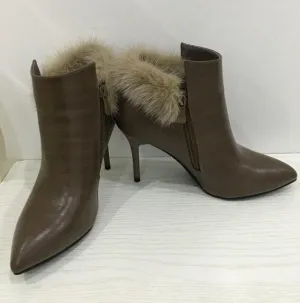 Fur Boots Thin High Heels 8cm Pointed Toe Winter Fur Boots Quality Shoes For Women Botas Fashion Shoes Woman