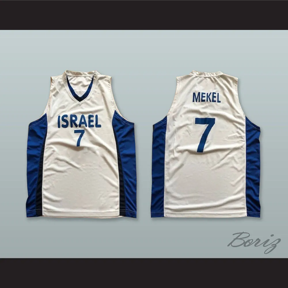 Gal Mekel 7 Israel White Basketball Jersey