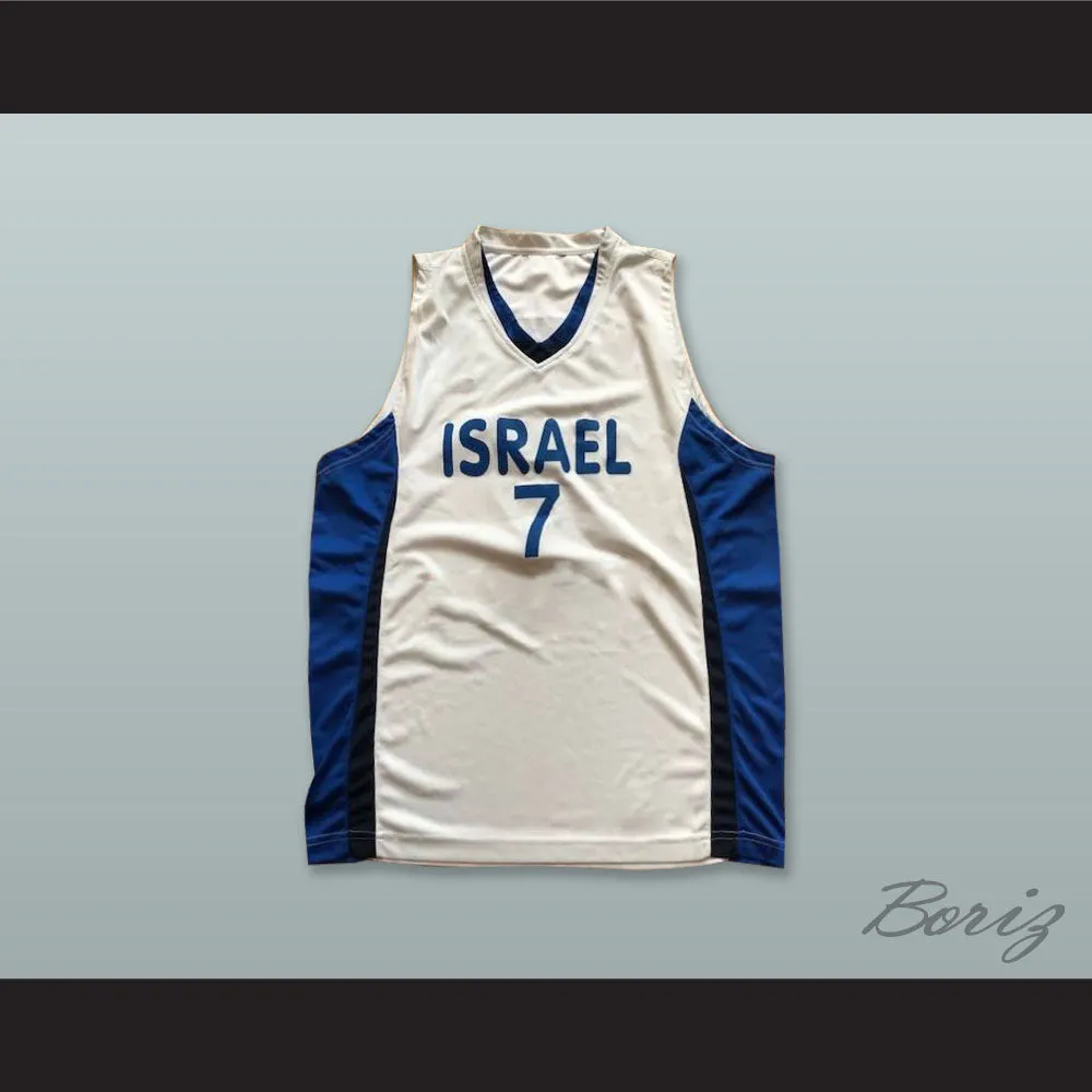 Gal Mekel 7 Israel White Basketball Jersey