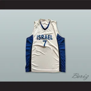 Gal Mekel 7 Israel White Basketball Jersey