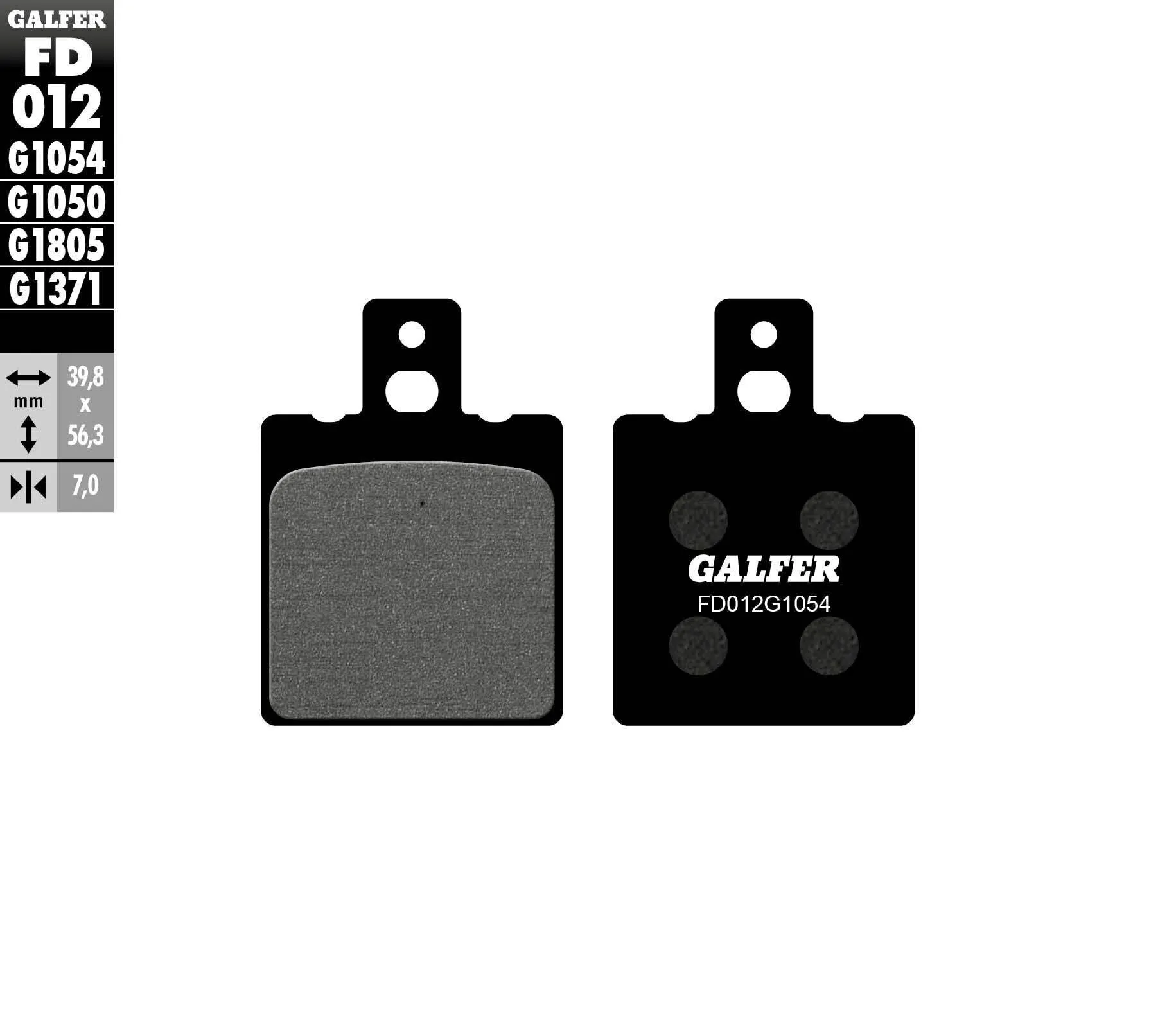 GALFER FD012G1054 Semi-Metallic Brake Pads