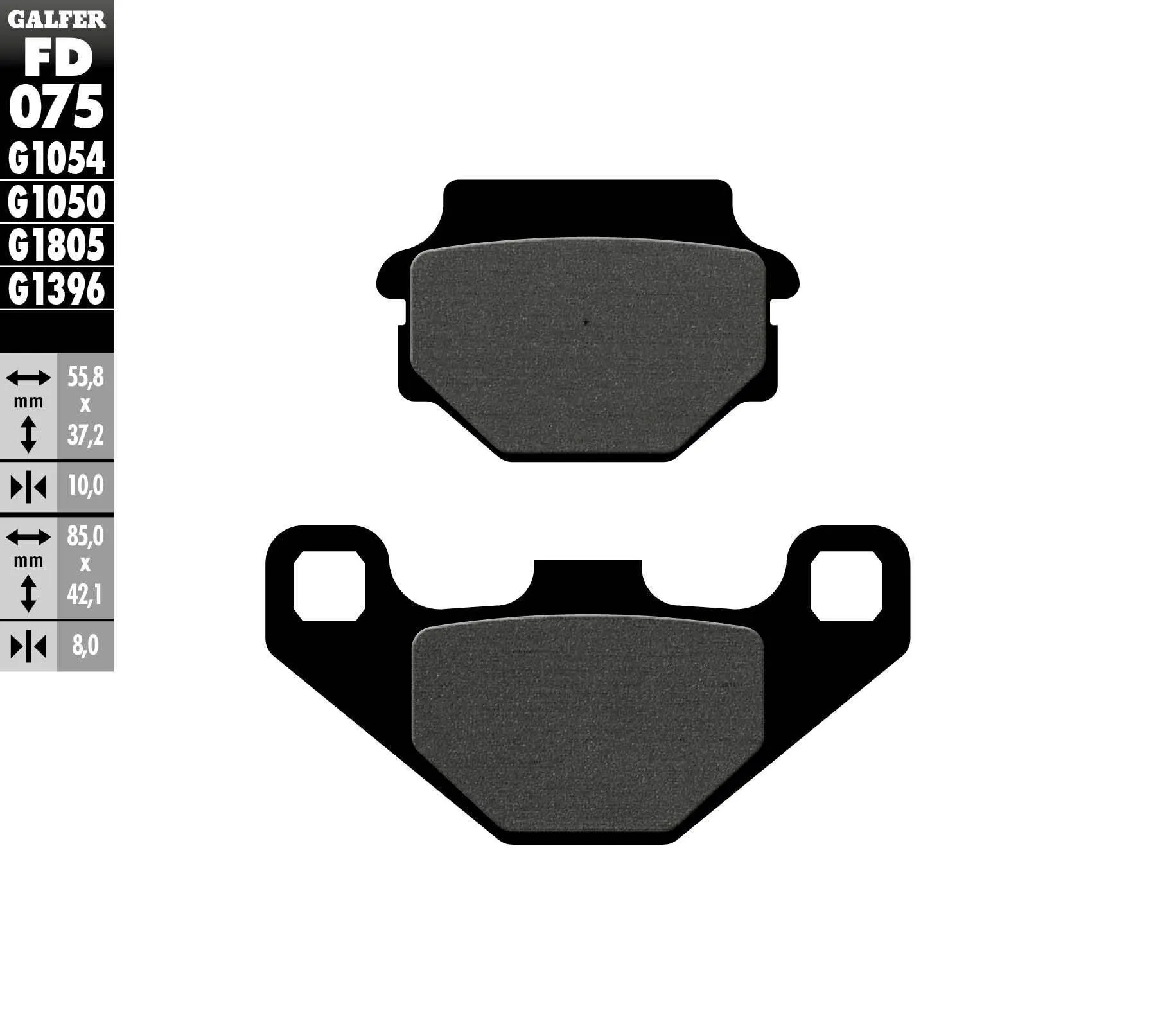 GALFER FD075G1054 Semi-Metallic Brake Pads