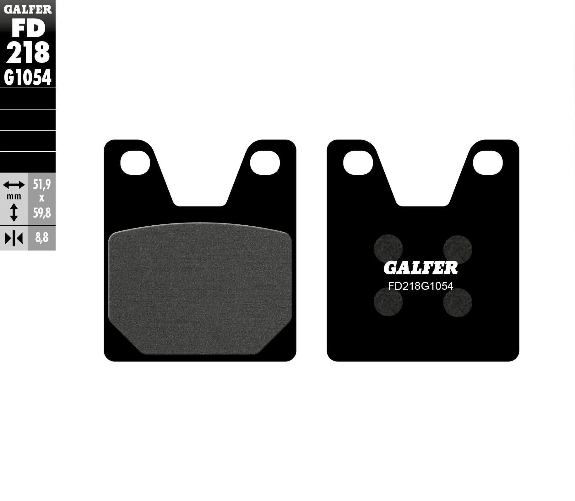 GALFER FD218G1054 Semi-Metallic Brake Pads