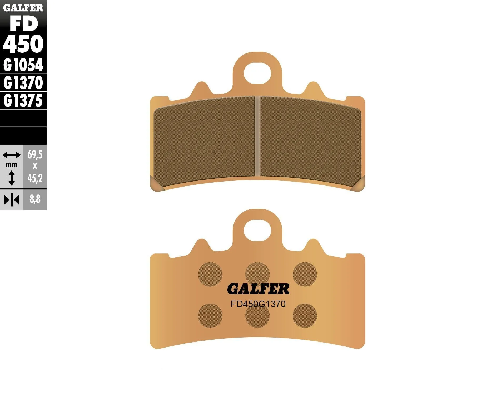 GALFER FD450G1370 HH Sintered Brake Pads