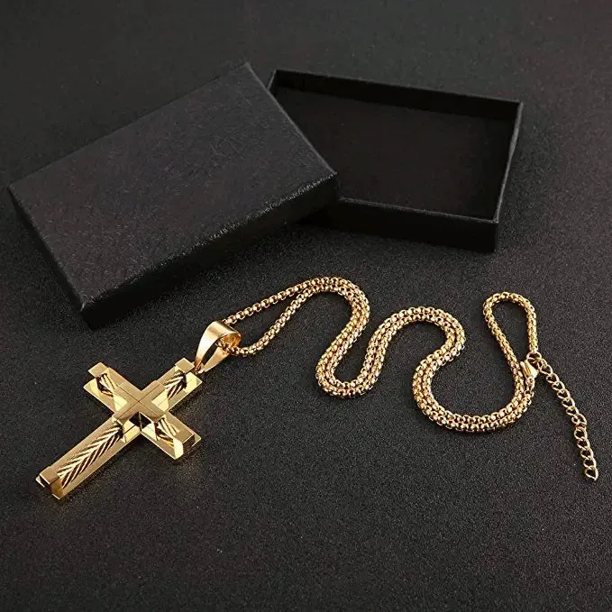 Gold Chain-Stainless Steel Cross Chain