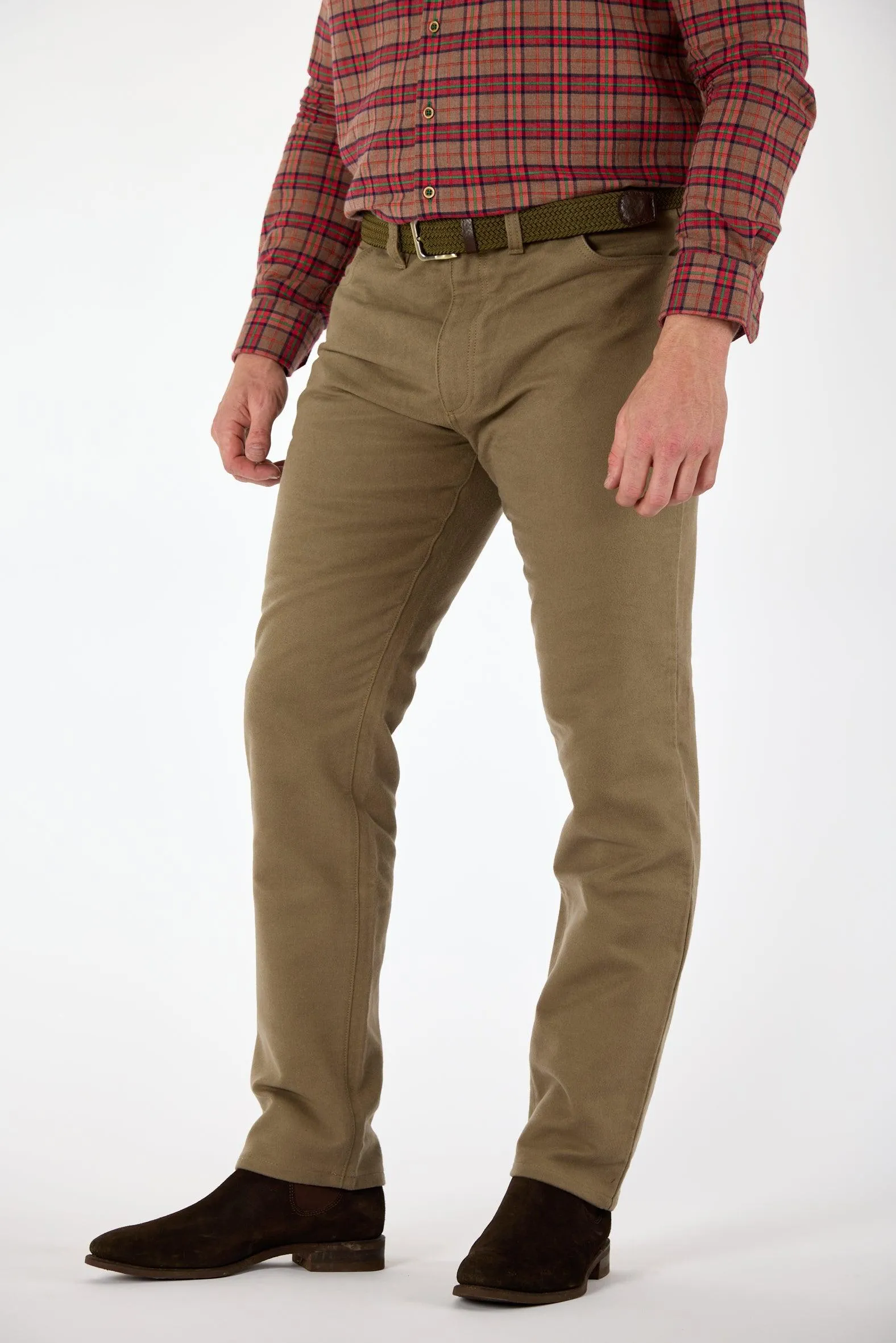 Gun Hill Men's Quality Moleskin Jeans midnight olive tan stone