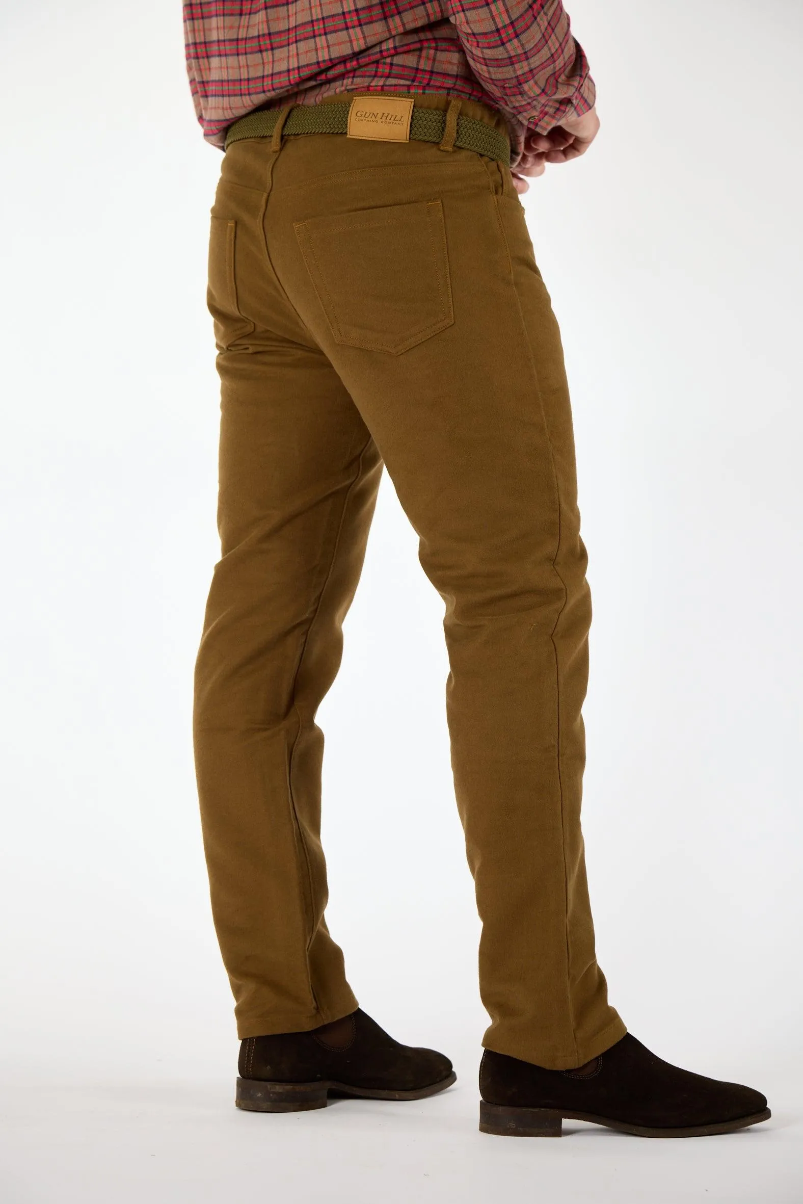 Gun Hill Men's Quality Moleskin Jeans midnight olive tan stone