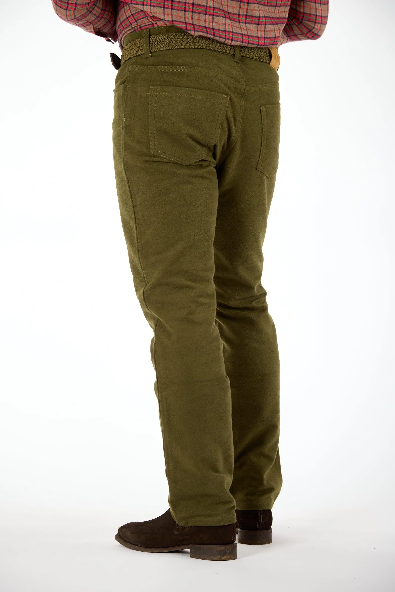Gun Hill Men's Quality Moleskin Jeans midnight olive tan stone