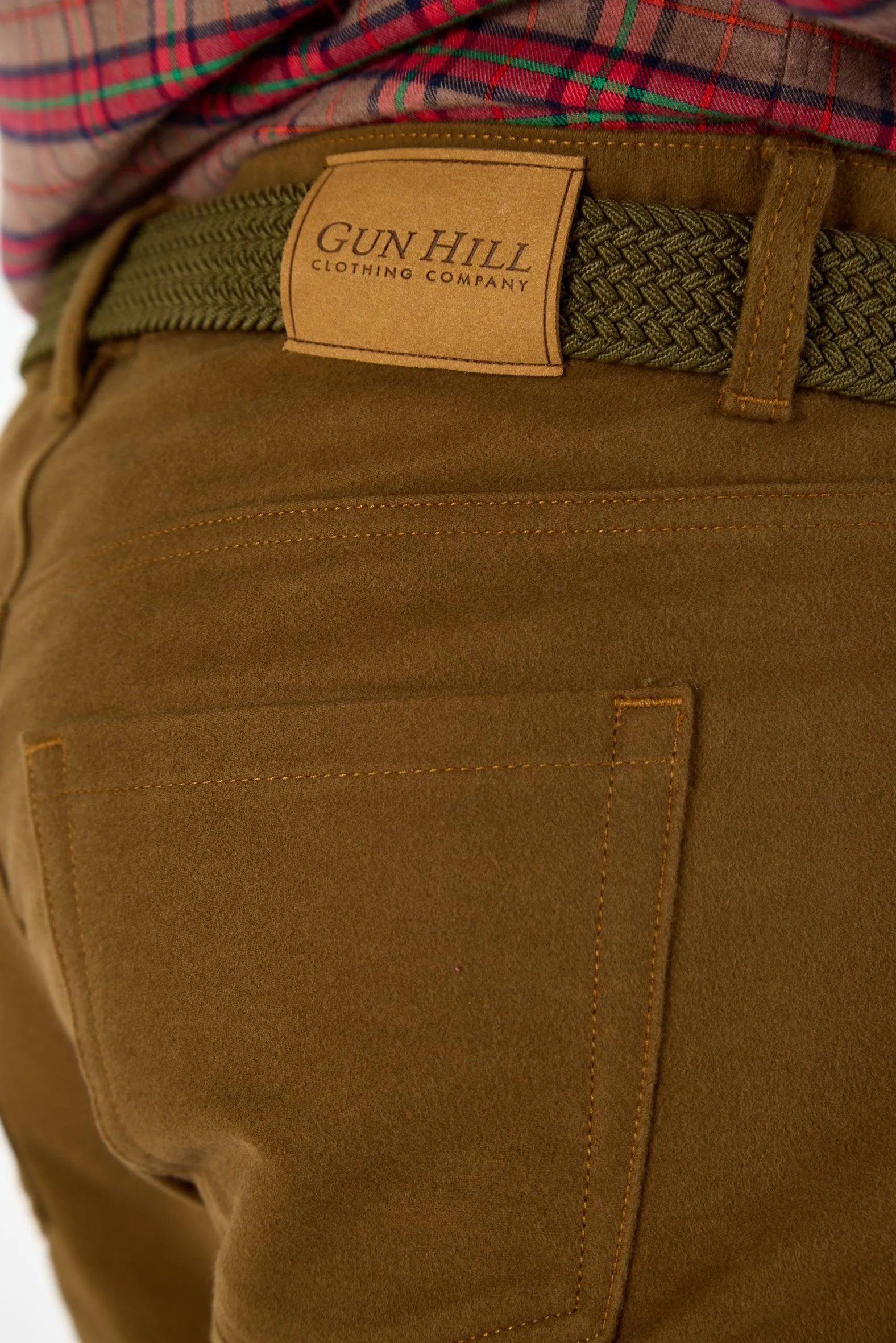 Gun Hill Men's Quality Moleskin Jeans midnight olive tan stone